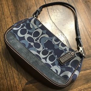 Denim Blue Coach Clutch Bag